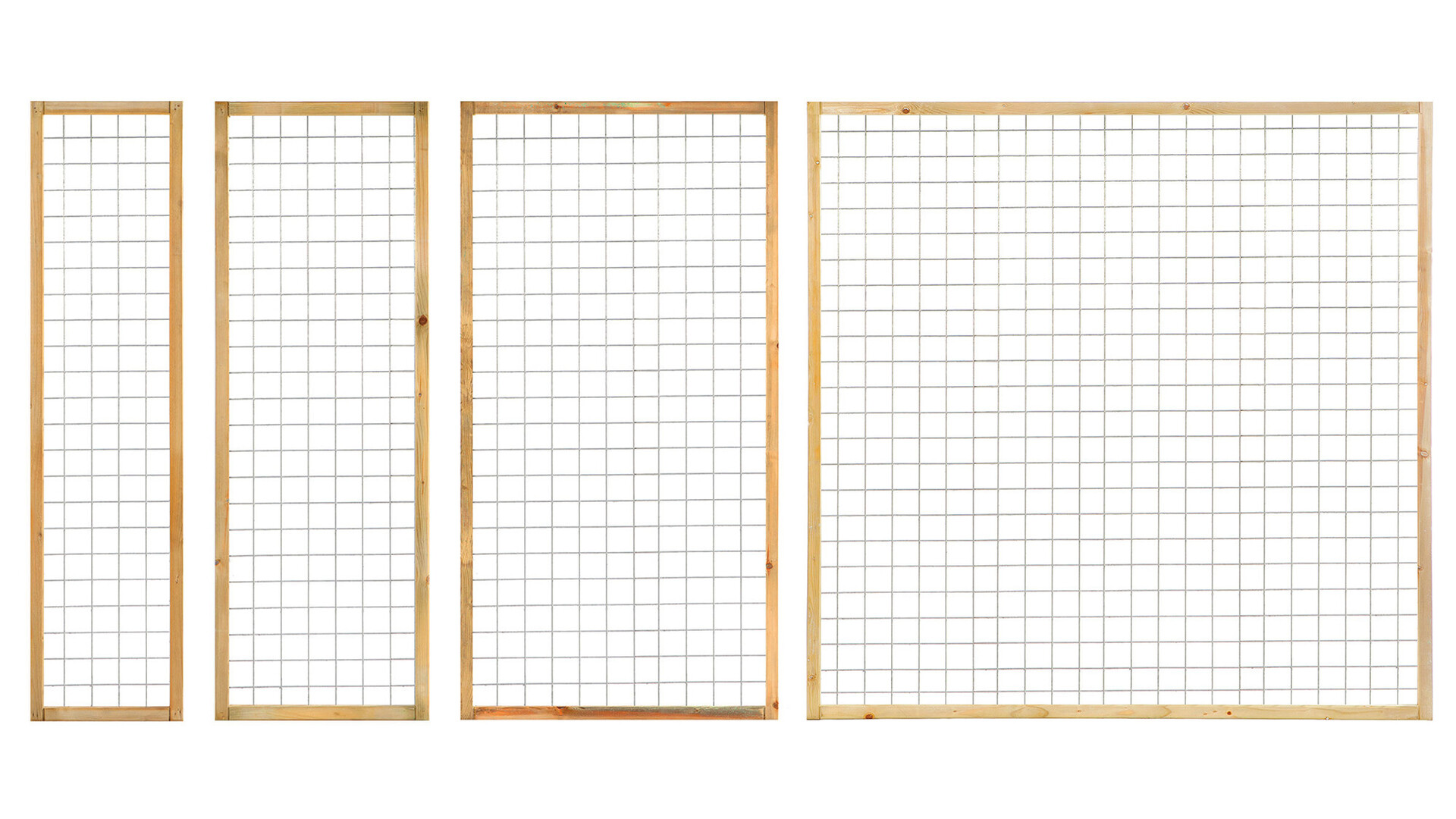 Gaaspaneel trellis verzinkt met houten lijst 4.5x4.5cm