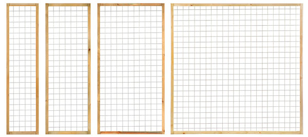 Gaaspaneel trellis verzinkt met houten lijst 4.5x4.5cm