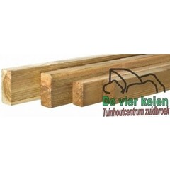 Grenen regel 3,2x6 cm 400 cm