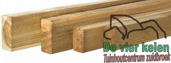 Grenen regel 3,2x6 cm 400 cm