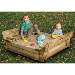 Zandbak Tom 120x120 Deksel = Bank op=op