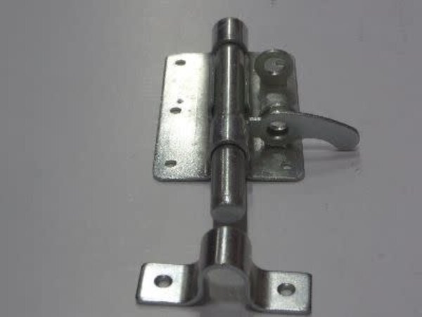 Plaatgrendel Schuif 100x70mm met dubbel hangslotgat