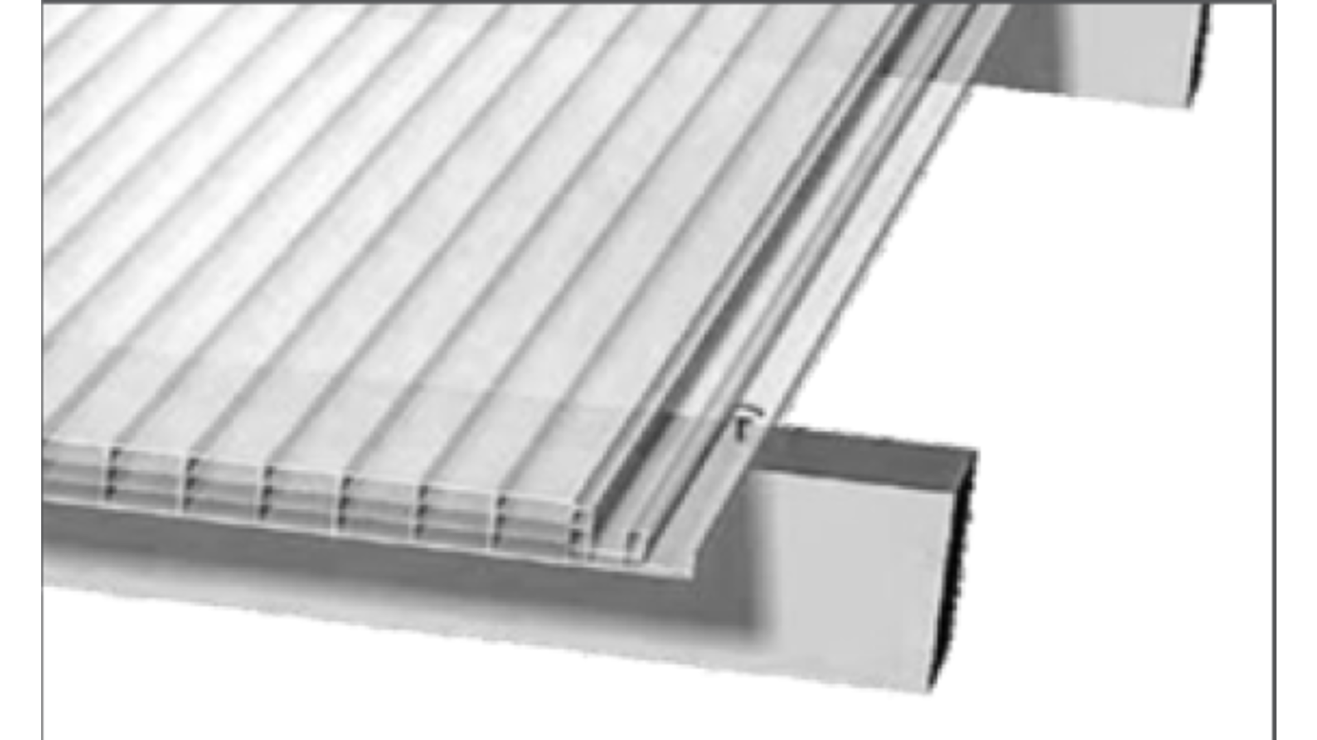 Polycarbonaat Klik systeem 25cm