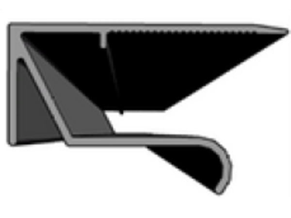 Polycarbonaat klik systeem  afsluitprofiel / druipneus 6.03m
