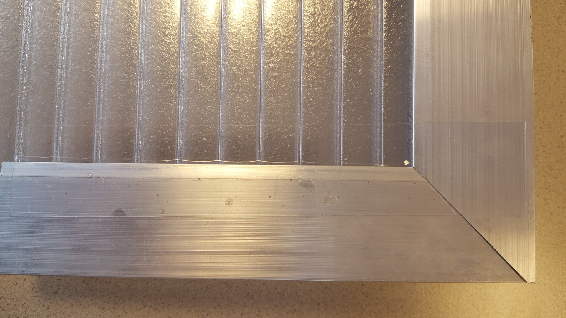 Polycarbonaat klik systeem doorzichtige tape 35mm per strekkende meter