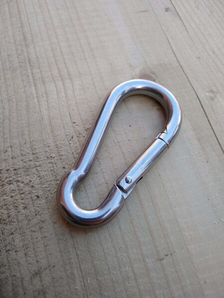 Karabijnhaak 5x50mm verzinkt