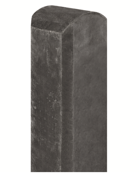Betonpaal Antraciet 280 cm halfrondekop voor enkele onderplaat Tussenmodel