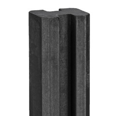 Betonpaal antraciet 280 cm 11.5x11.5cm rechte kop voor scherm sleufpaal