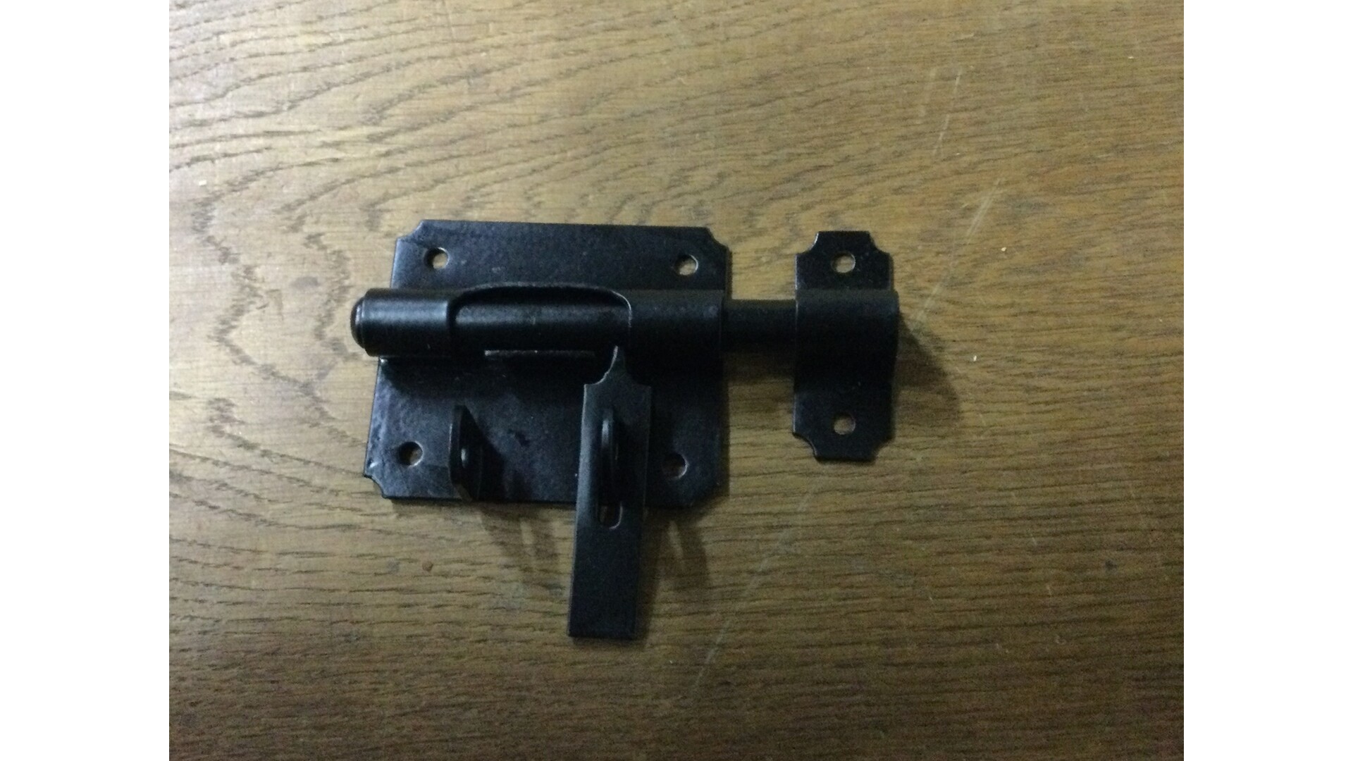 Plaatgrendel schuif 85 mm Zwart dubbelslot