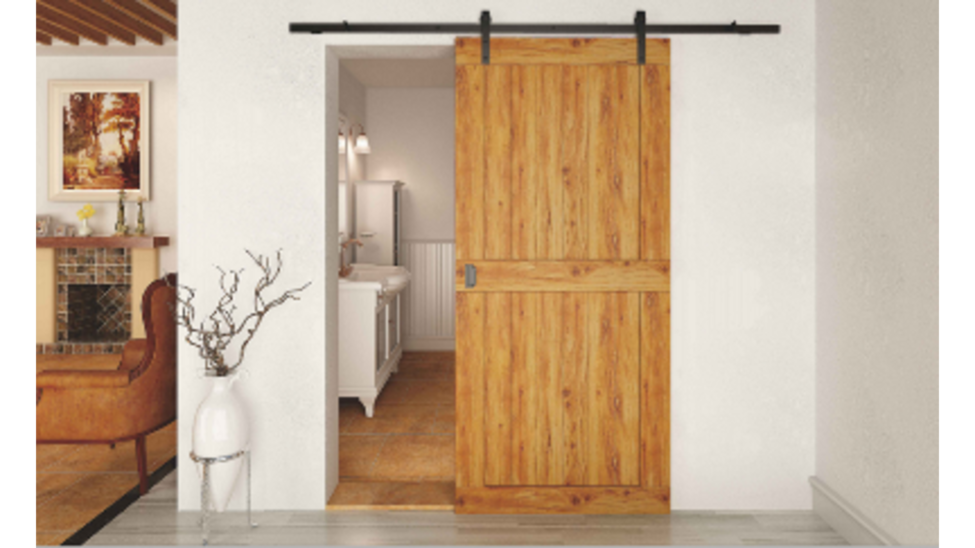 Schuifdeur Loftdeur beslagset Zwart