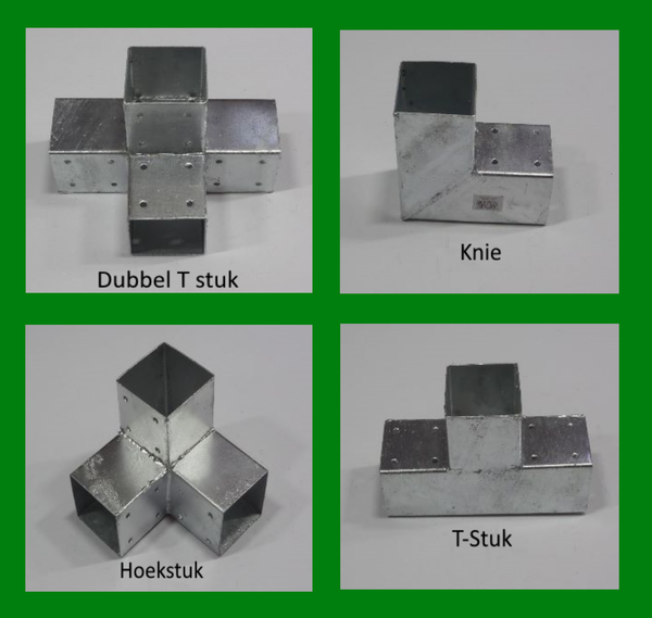 Verbindingsstuk 9x9 cm Vierkant