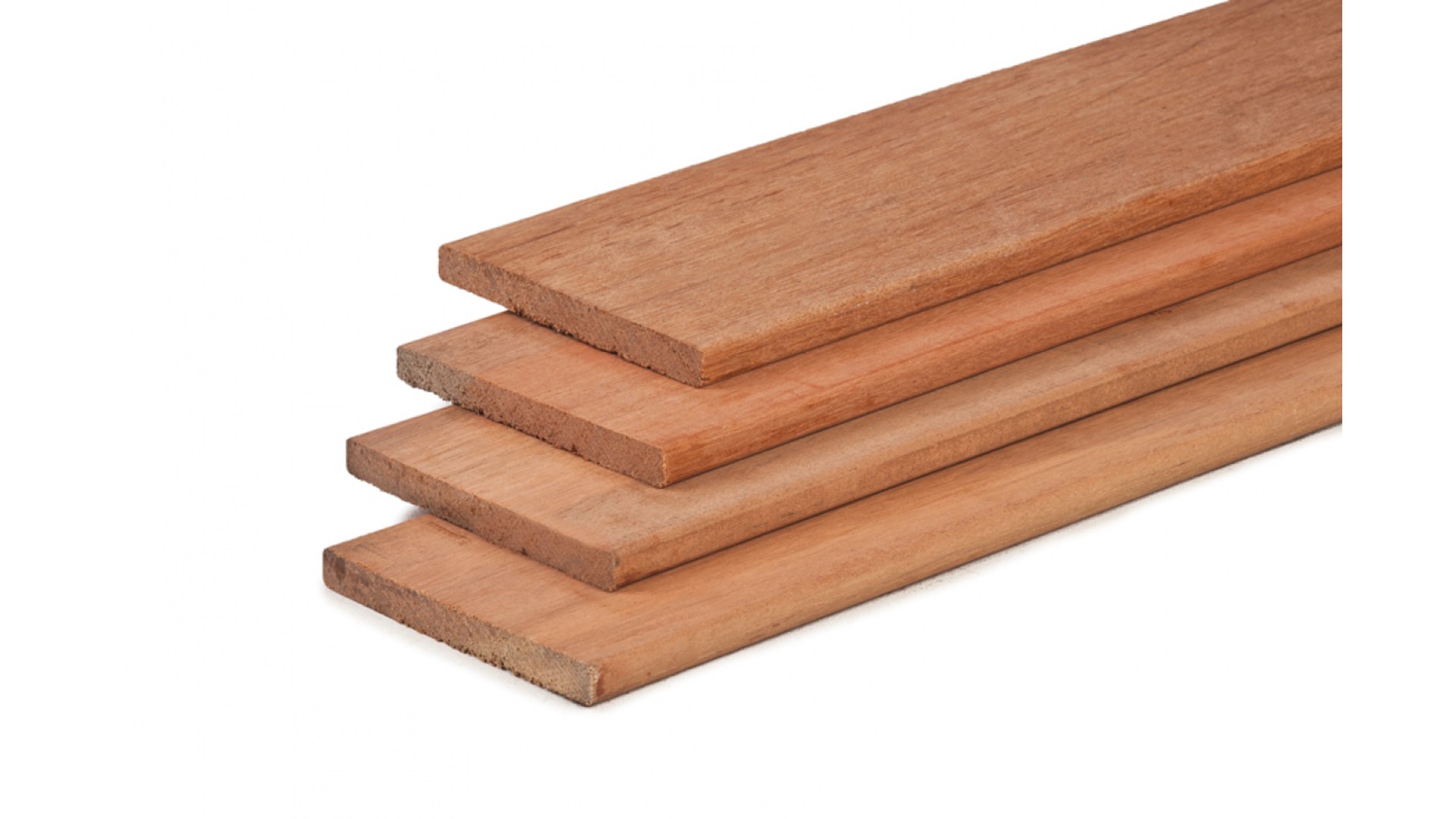 Hardhout plank 1,4x14x195 cm - geschaafd