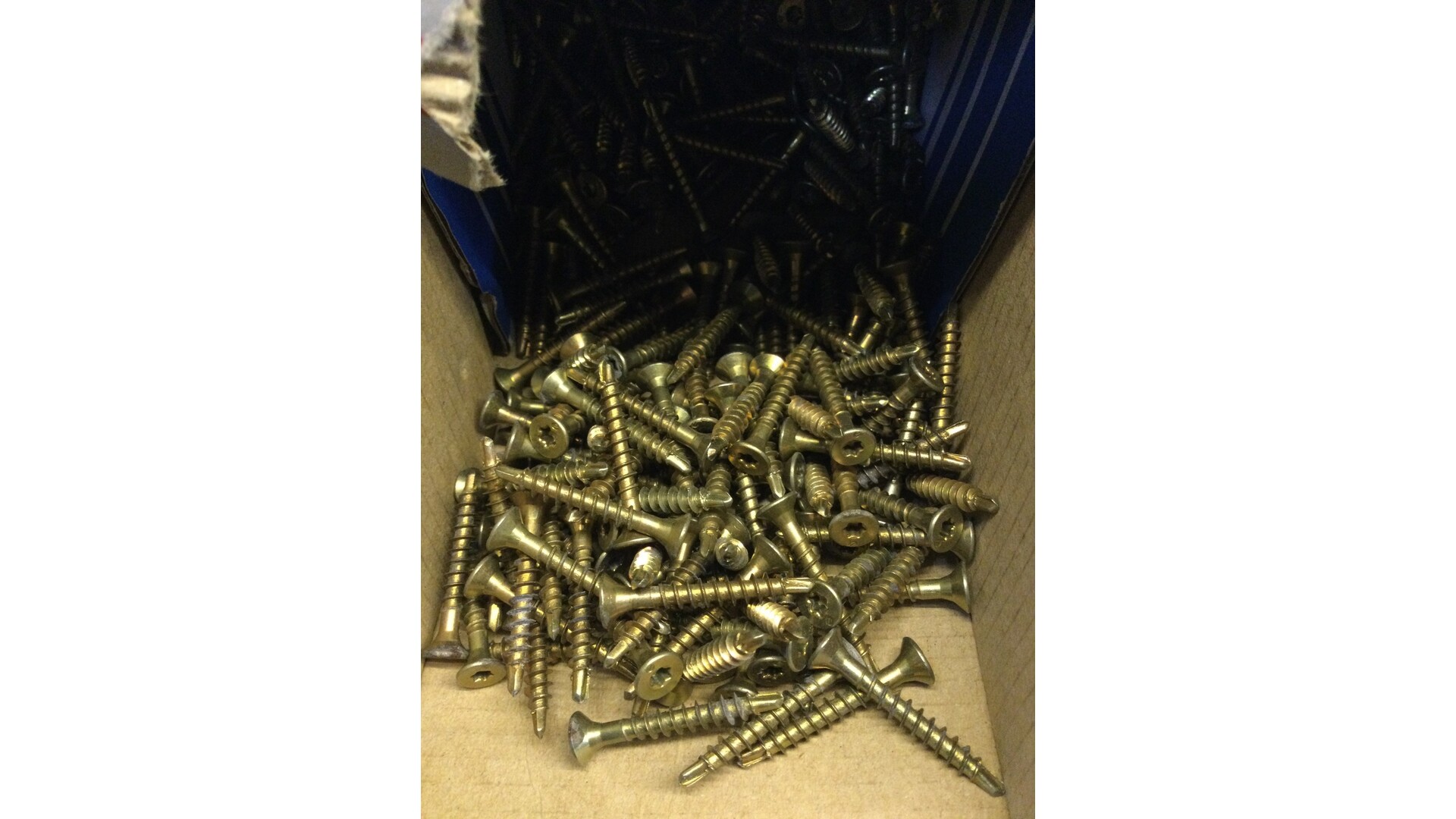 Schroef met boorkop geel verzinkt