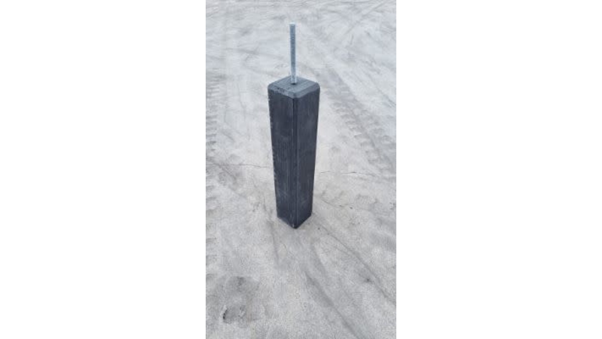 Betonpoer recht 12x12x58 cm antraciet