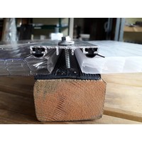 Polycarbonaat complete bovenbouw - Opaal - Plaat 250 cm