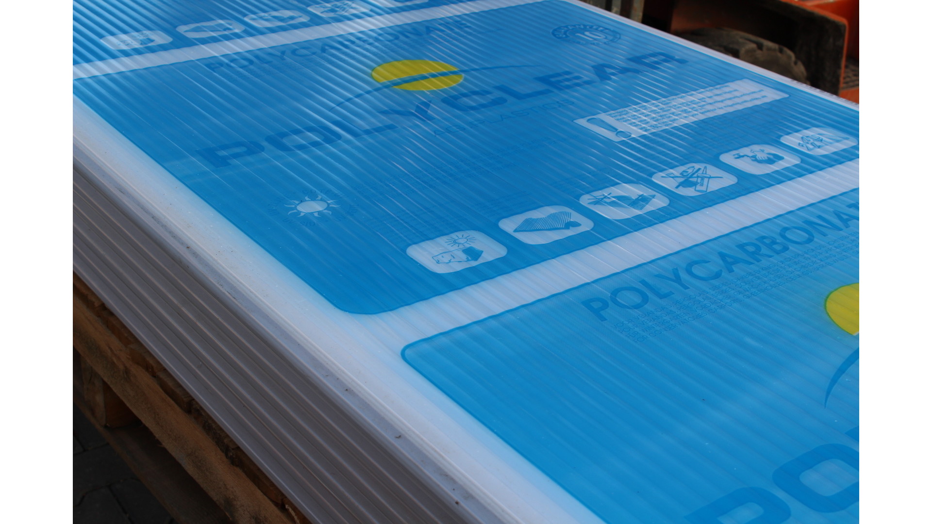 Polycarbonaat complete bovenbouw - Opaal - Plaat 250 cm