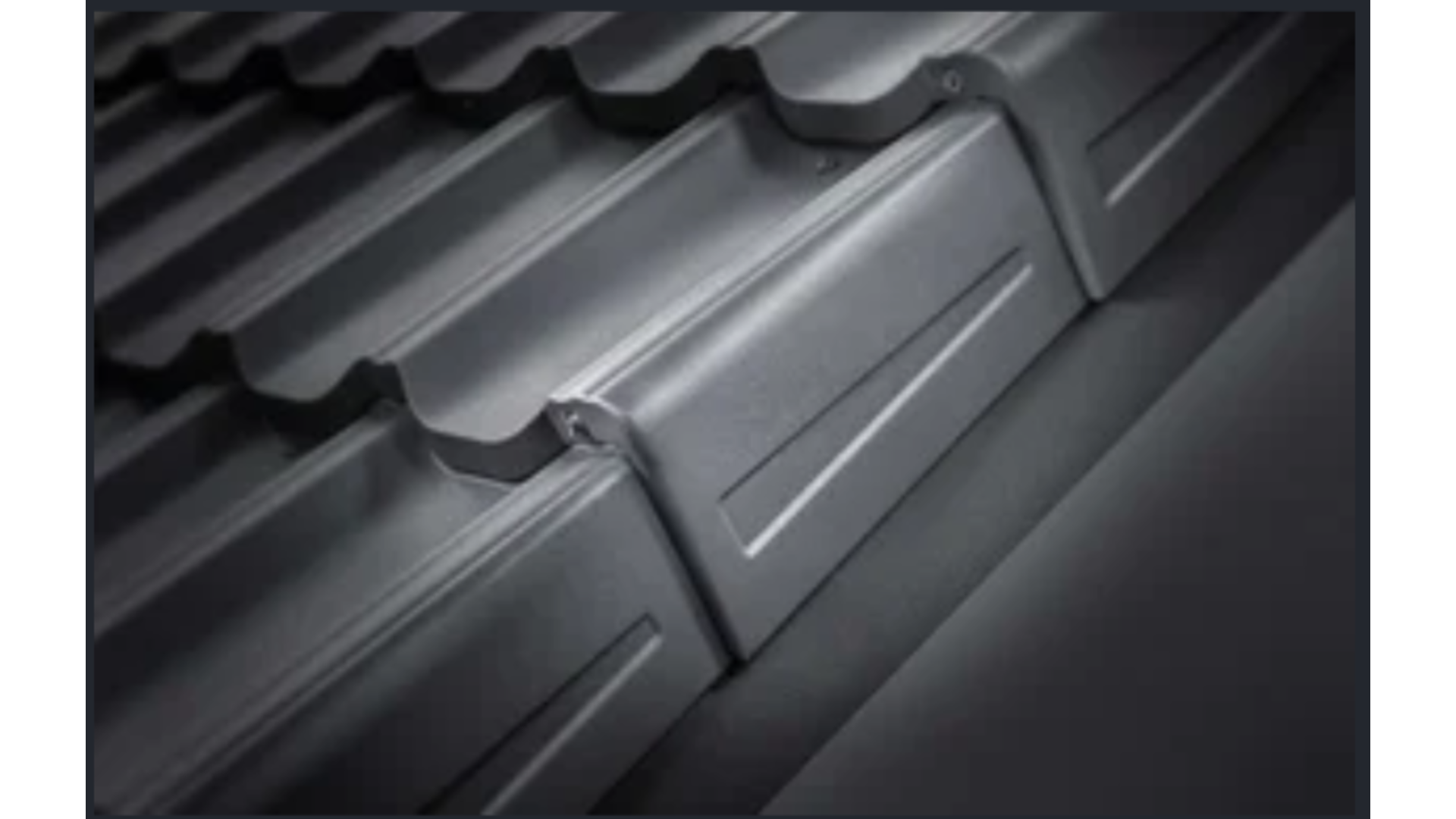 Mat antraciet Dakpanplaat "Venetie"