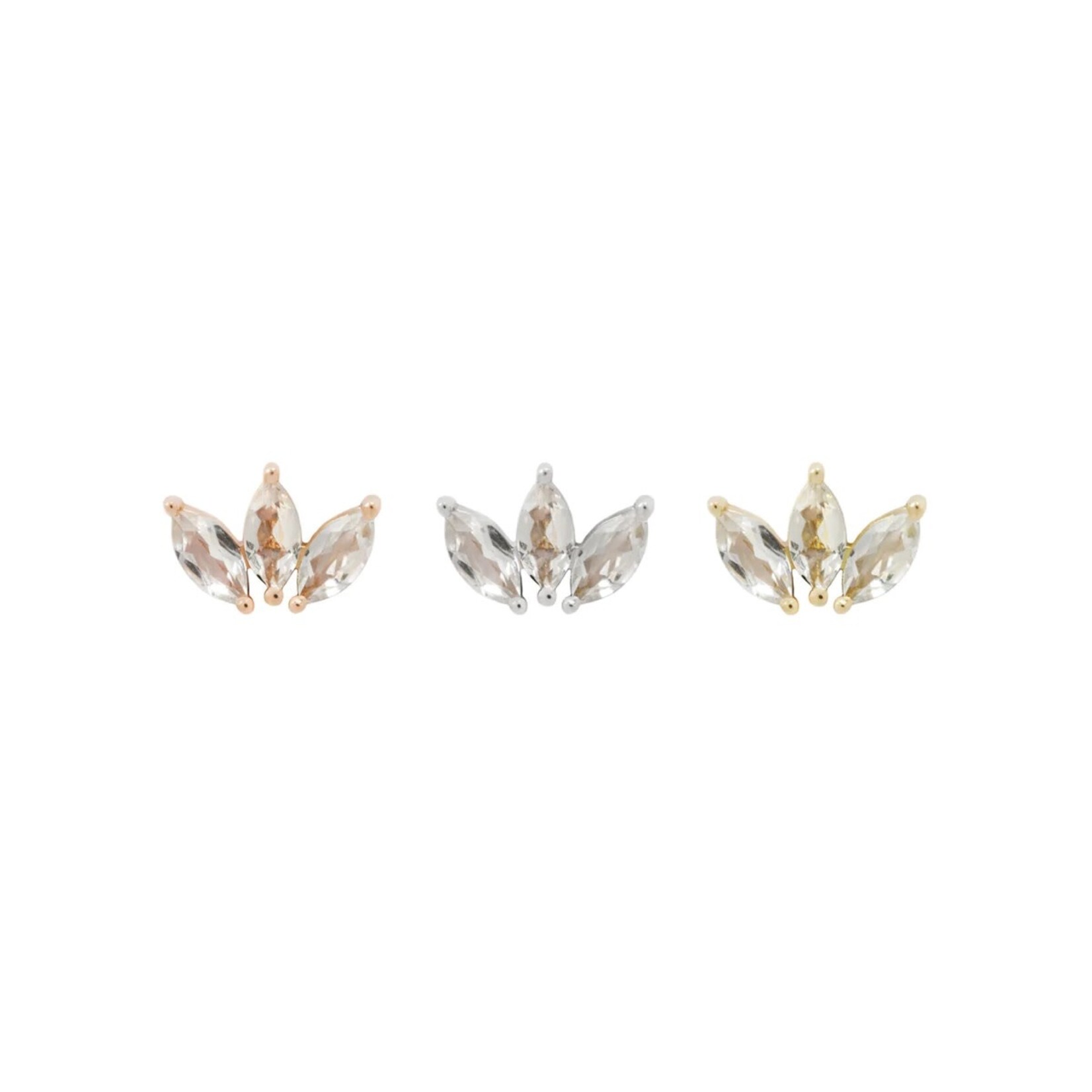 Buddha jewelry Moet mini with CZ WHITE gold