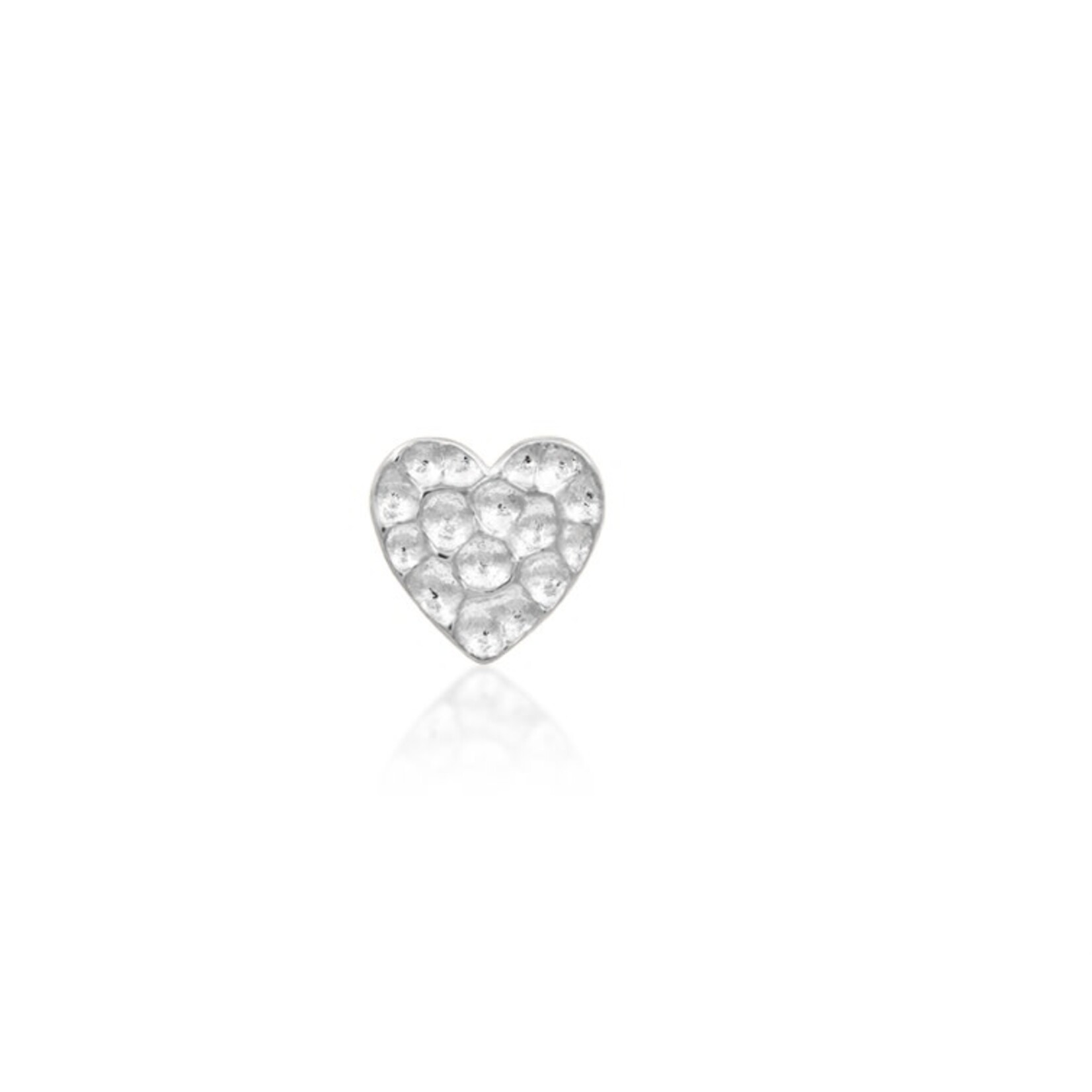 Junipurr Hammered heart 3mm 14k wit goud