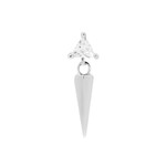 Buddha jewelry Saint with cubic zirconia 14k WHITE gold