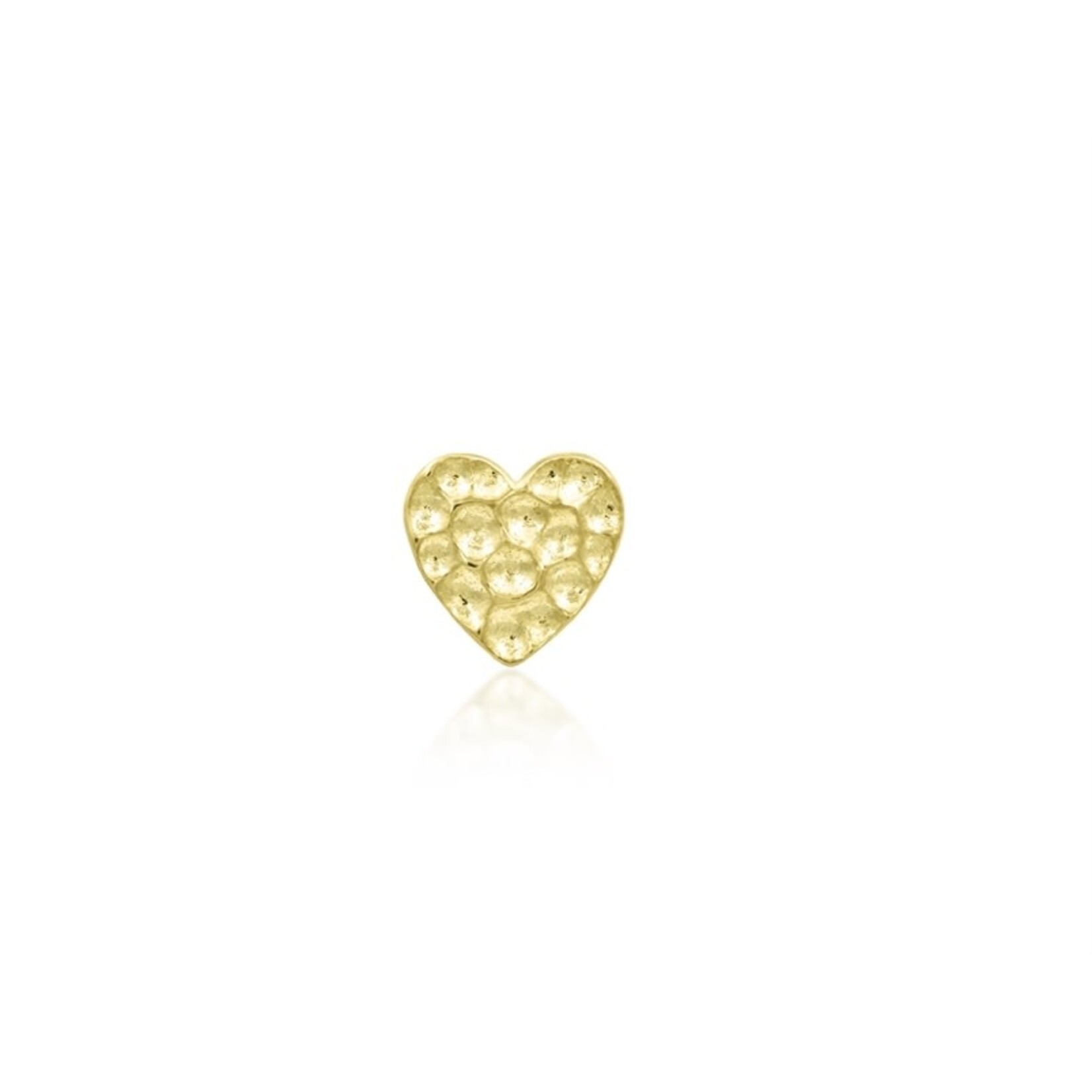 Junipurr Hammered heart 3mm 14k yellow gold