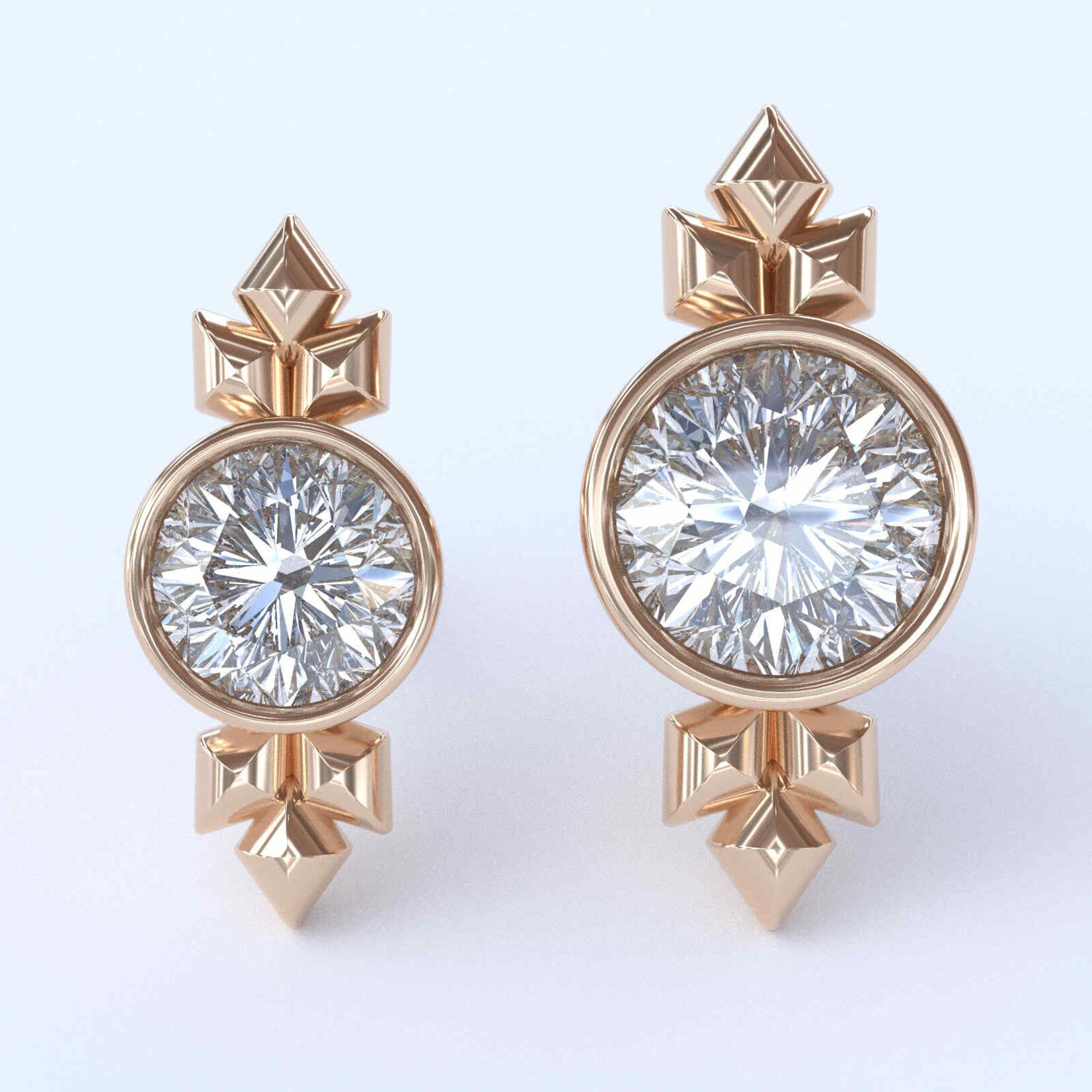 Alisea 2 W. B small with CZ 18k yellow gold