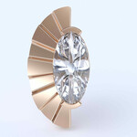 Cleopatra with CZ 18k yellow gold