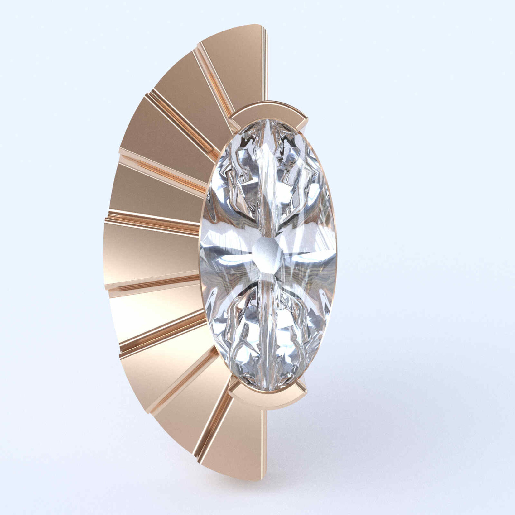 Cleopatra with CZ 18k yellow gold