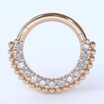 Flora with CZ 8mm 18k yellow gold