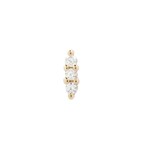 Buddha jewelry Mishka Prong 3 Yellow Gold