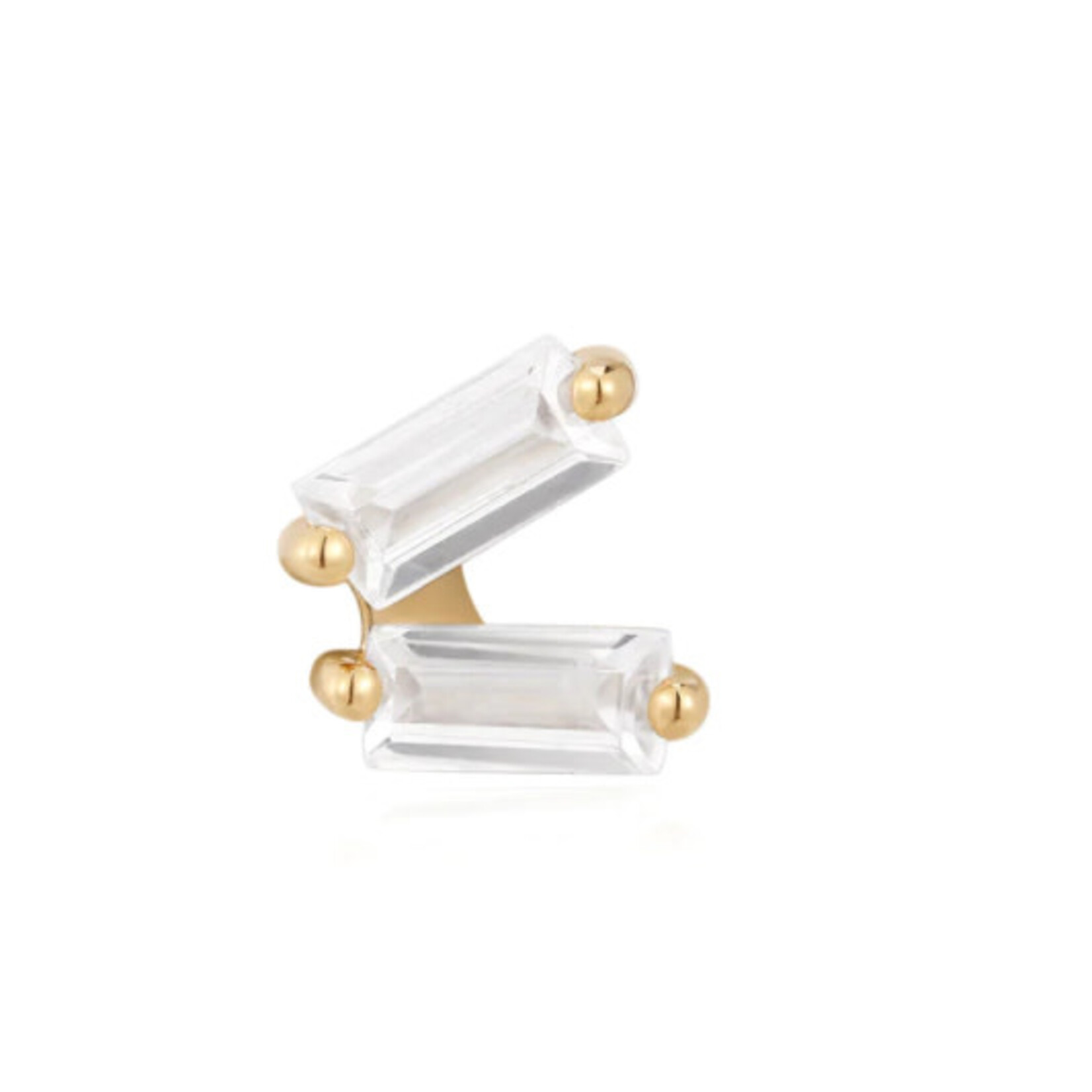 Ember Twilight Zone with Baguette Cut cubic zirconia 14k solid gold