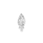 Buddha jewelry Gala with cubic zirconia 14k WHITE GOLD