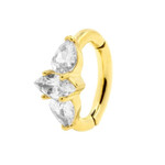 AOP Zirconia navel clicker Princess Gems - GOLD
