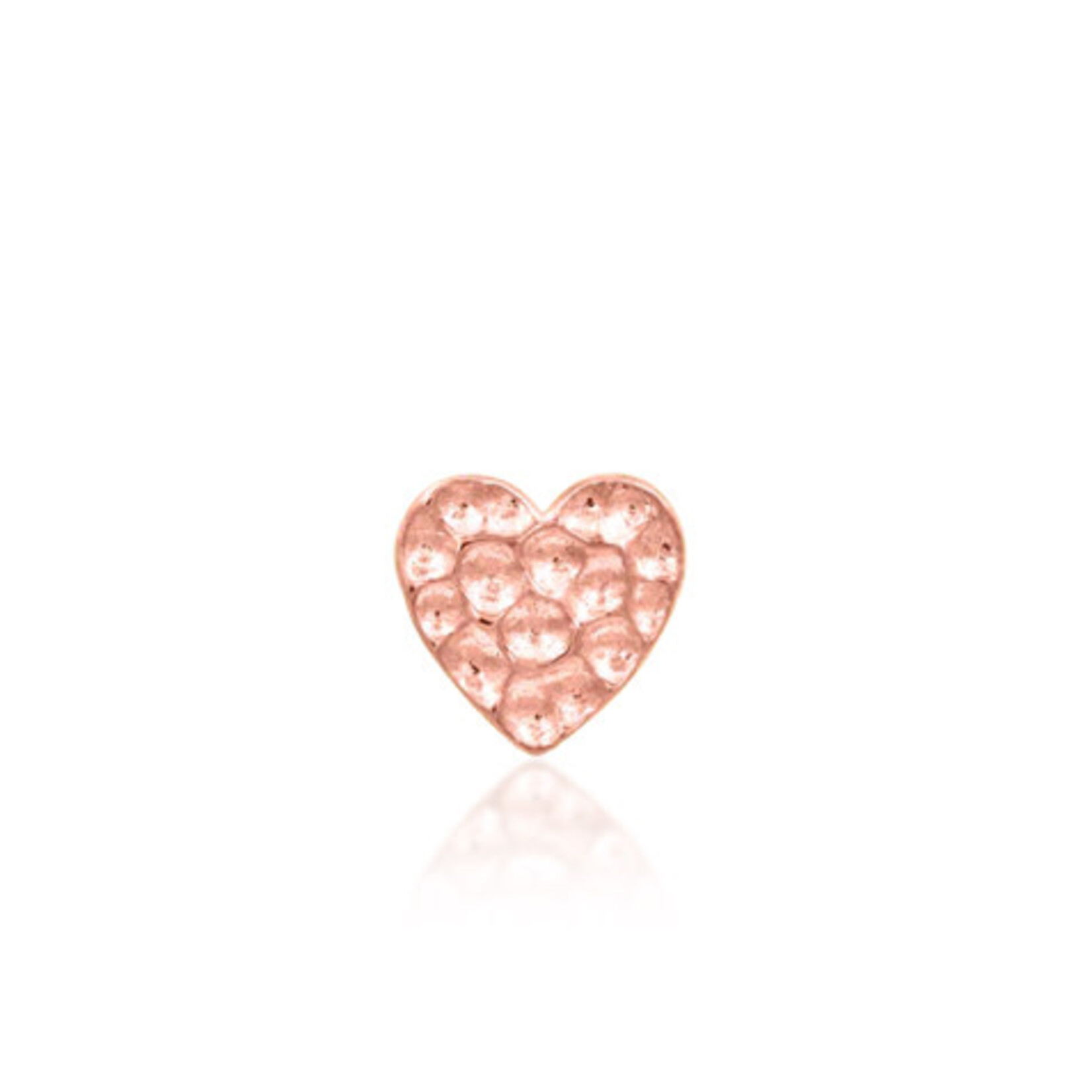 Junipurr Hammered heart 3mm 14k rose gold
