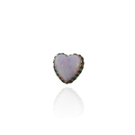 Inkorporated Heart with synthetic white opal