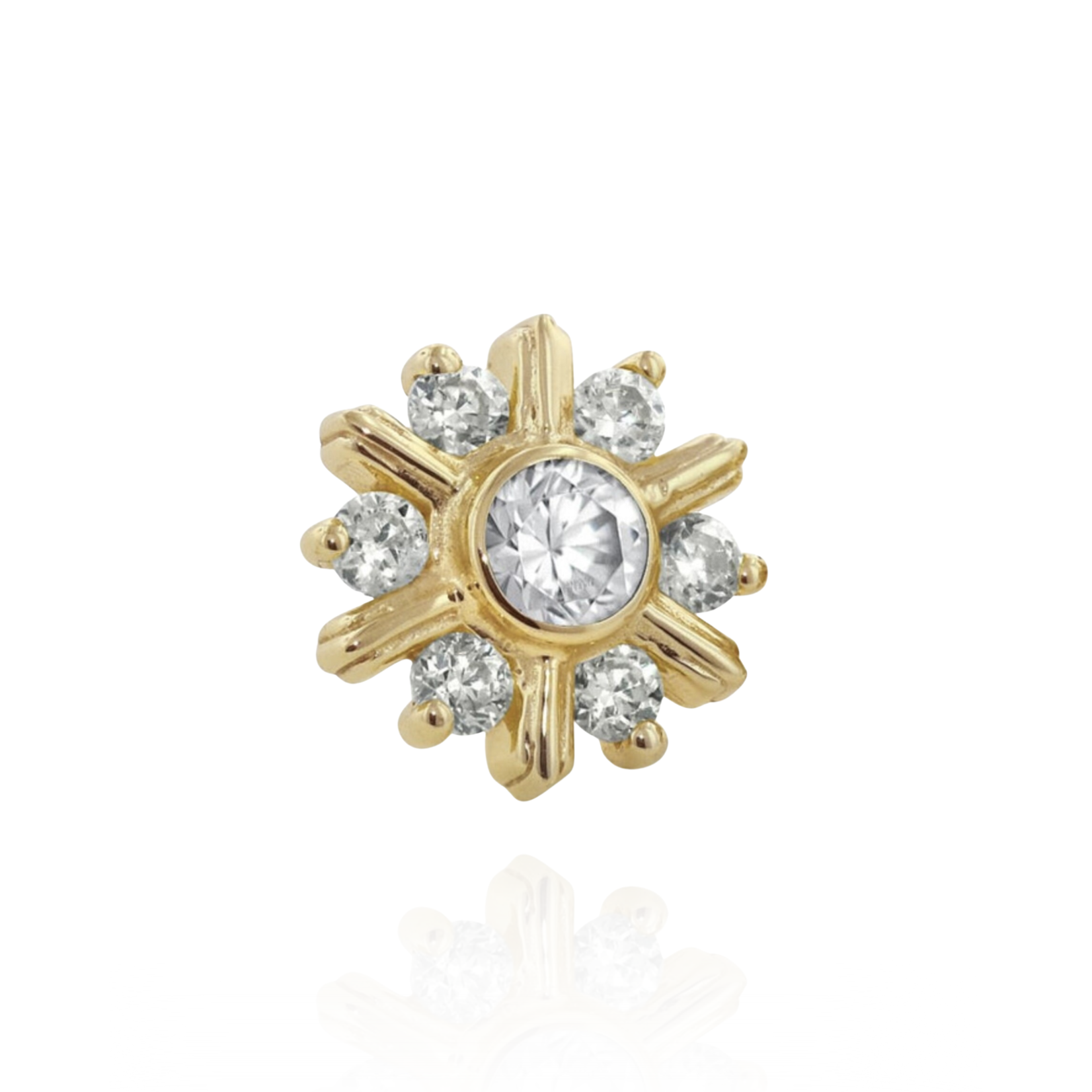 NeoMetal Deco with  2,5mm and 1,5mm cubic zirconia 18k solid gold