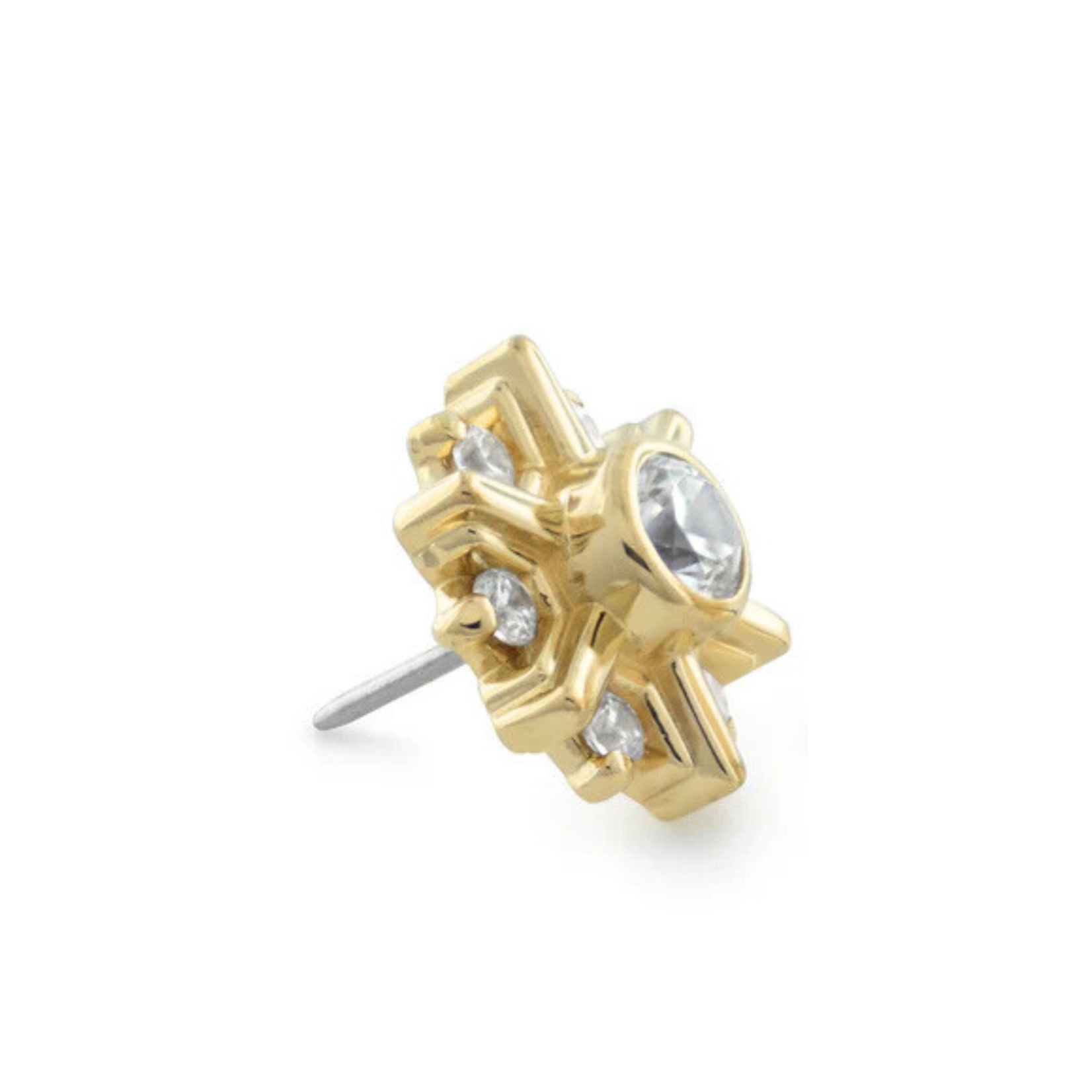 NeoMetal Deco met 2,5mm en 1,5mm zirkonia 18k massief goud