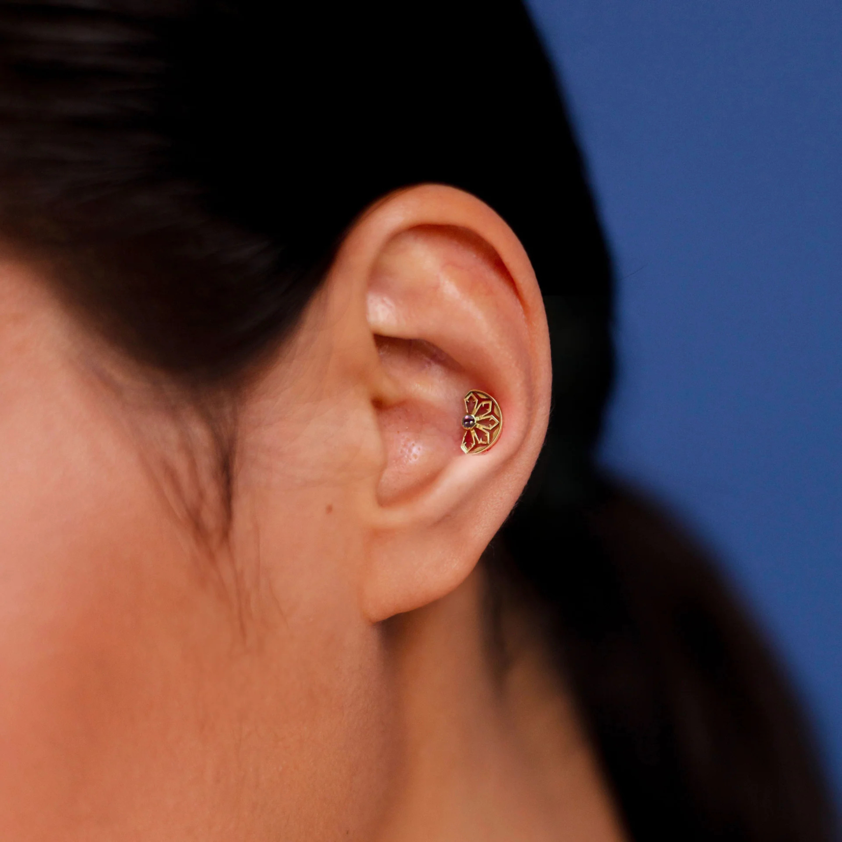 Sebastienne Lil Charles with garnet 18k solid gold