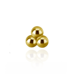 Inkorporated Tri-bead 18k solid gold 3mm - Trust