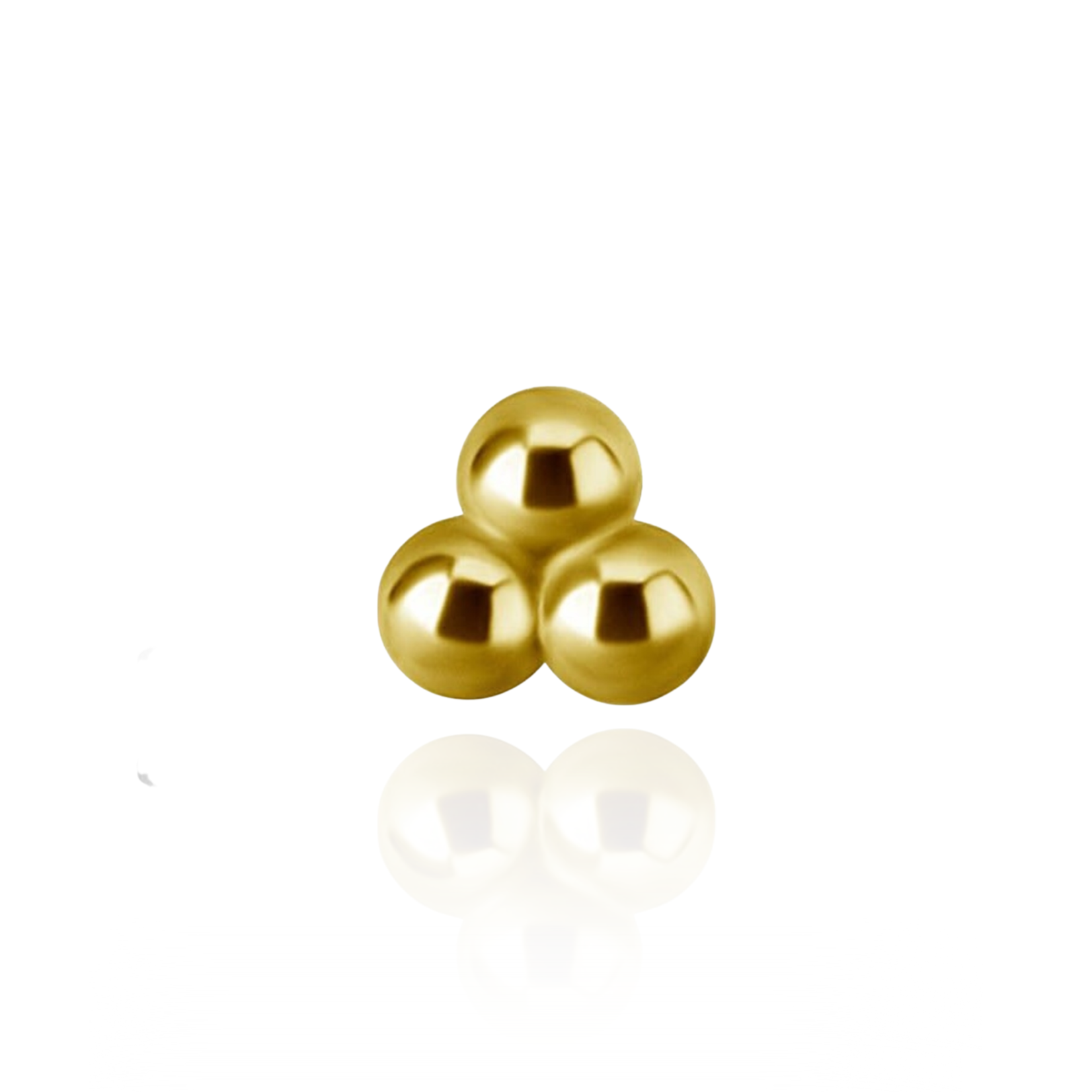 Inkorporated Tri-bead 18k solid gold 3mm - Trust
