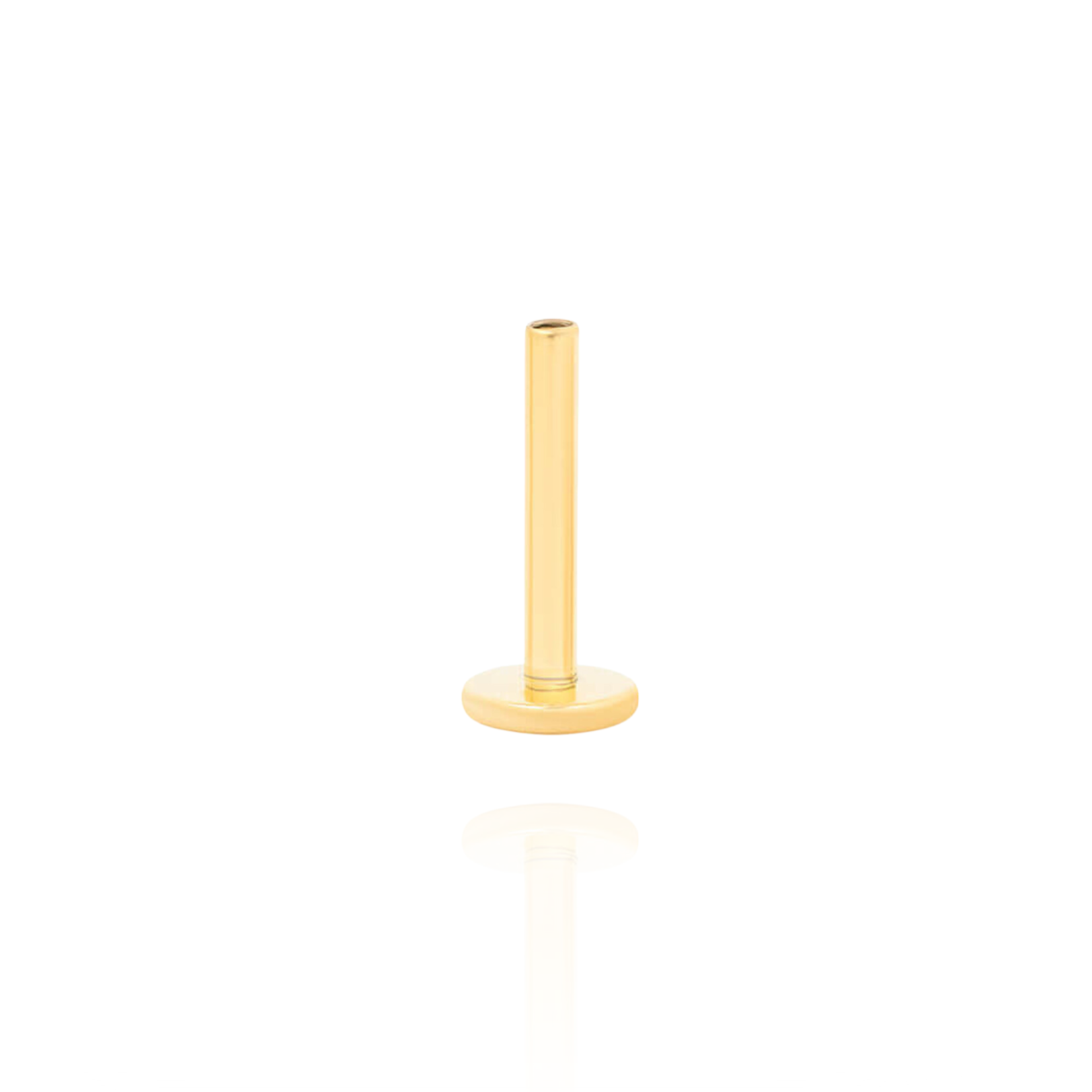 Threaded gold plated labret post 1.2mm with 0.9mm screw