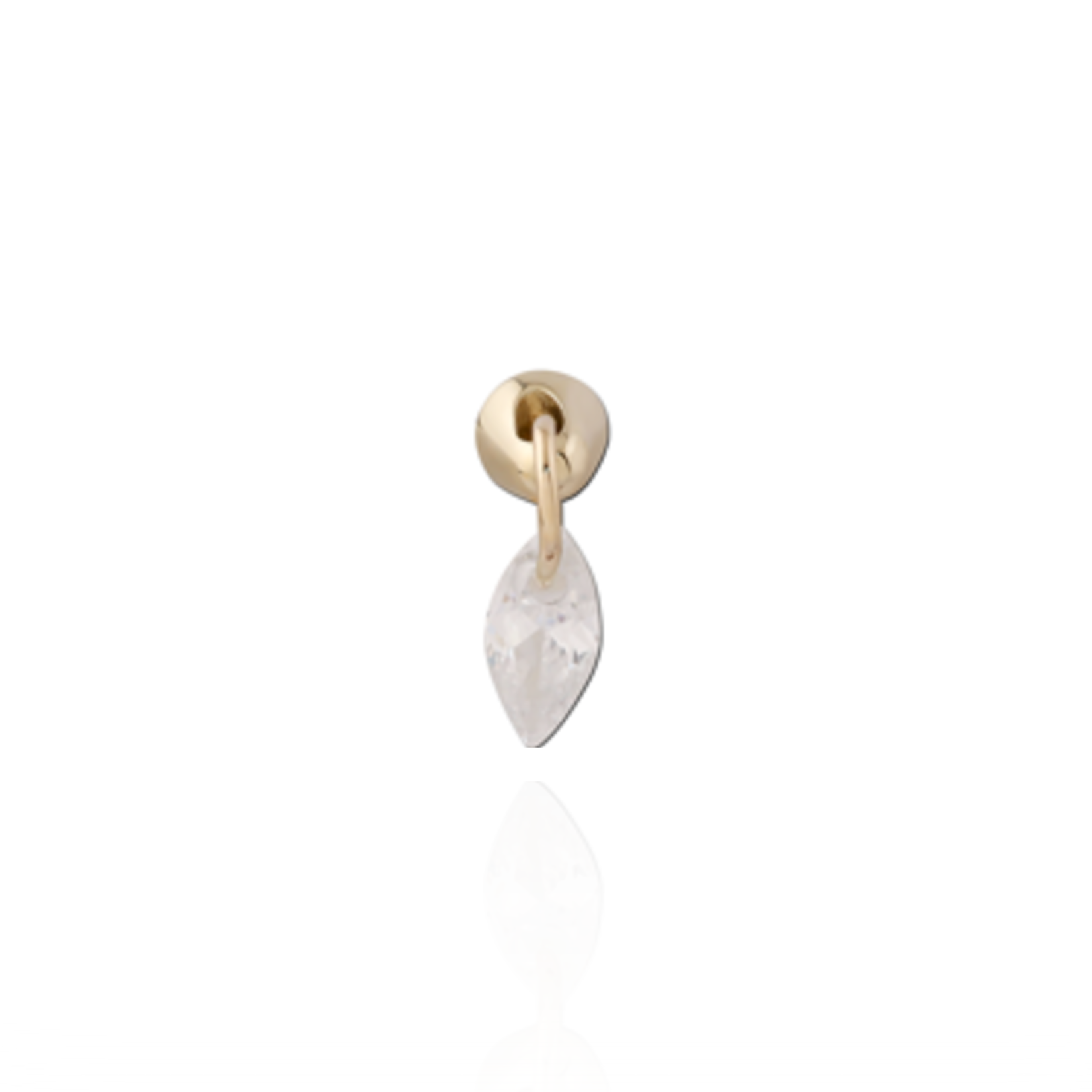 Inkorporated Dangle Marquise 2,5mm zirkonia 14k massief goud