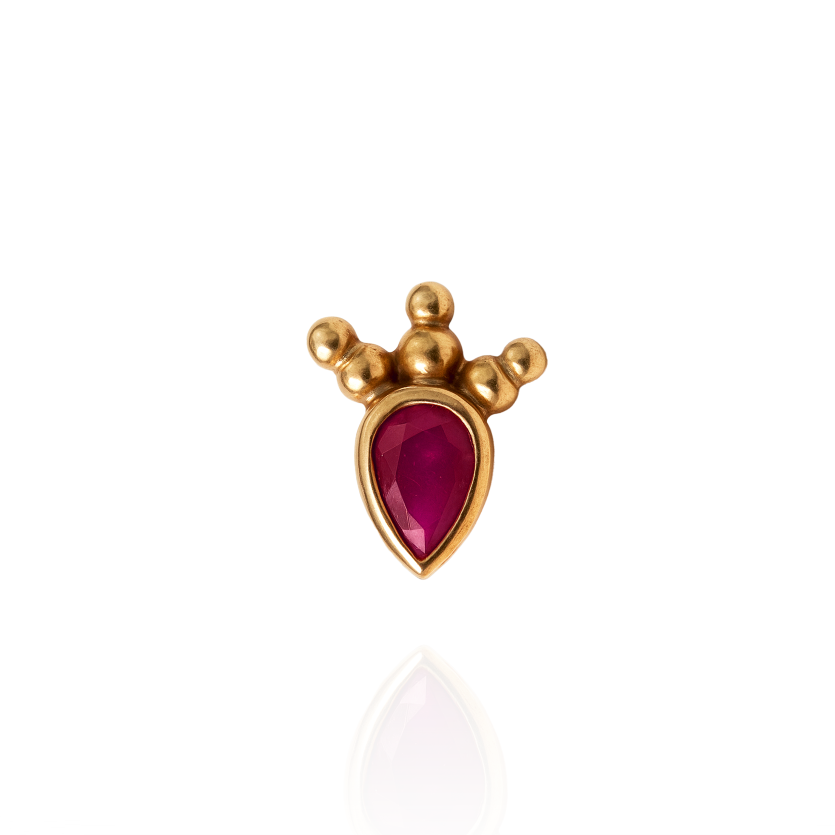 Inkorporated “Valeria” with pink rhodolite 14k solid gold