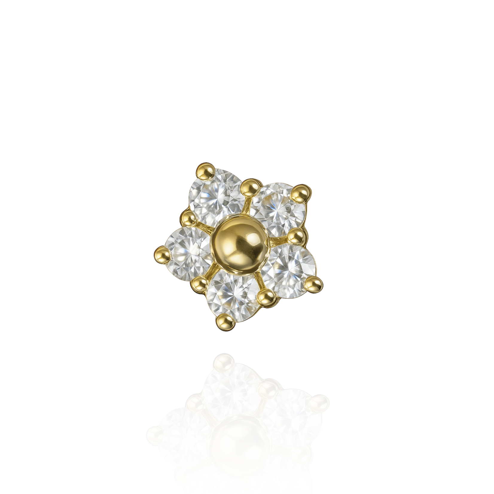 Inkorporated “Roze” with cubic zirconia 14k solid gold