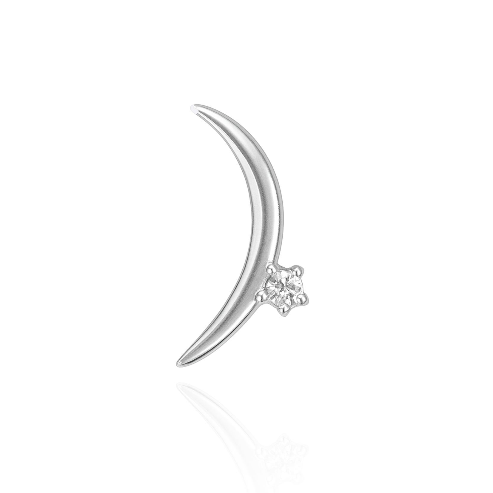 Tawapa Curve with cubic zirconia 14k white gold