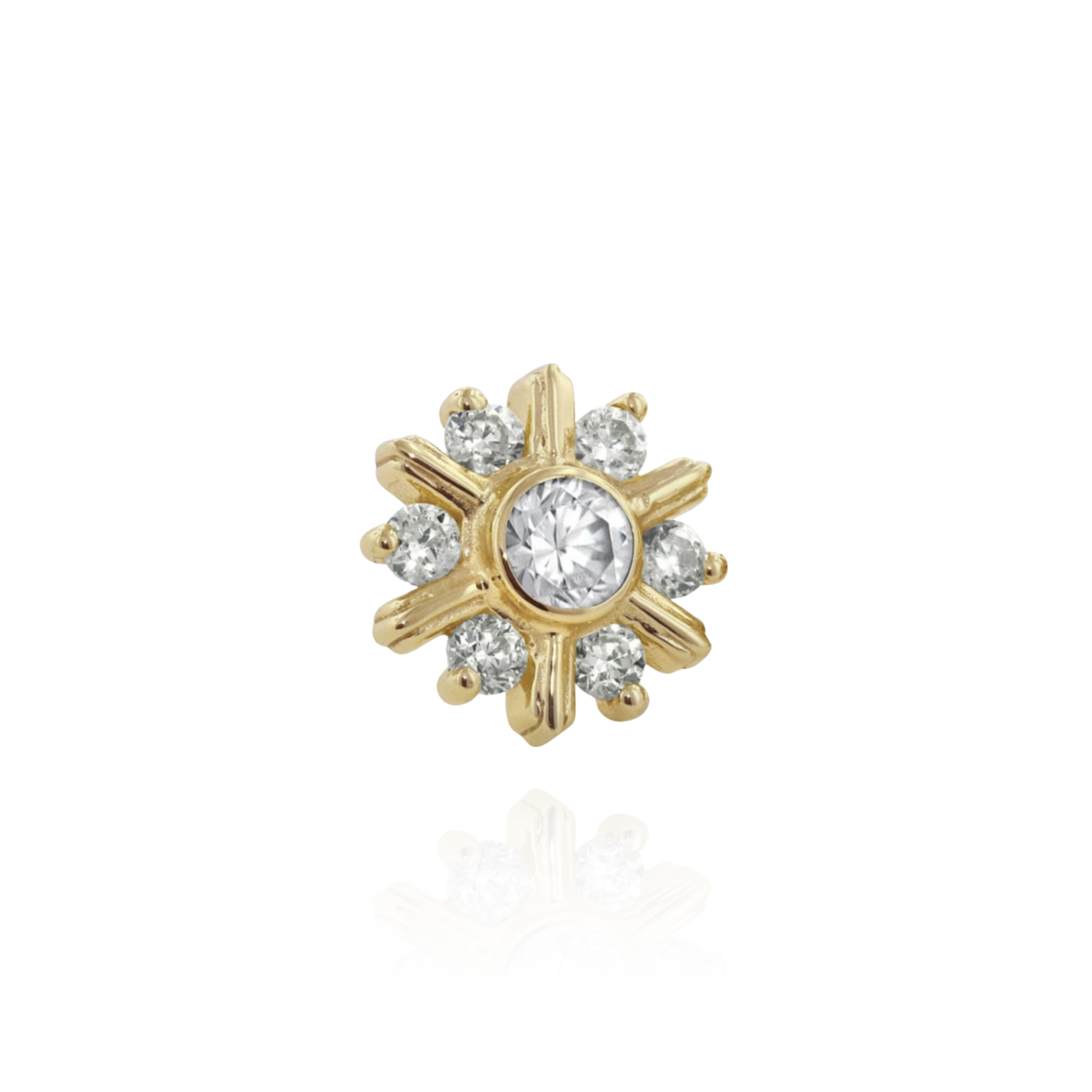 NeoMetal Deco with  2,5mm and 1,5mm cubic zirconia 18k solid gold