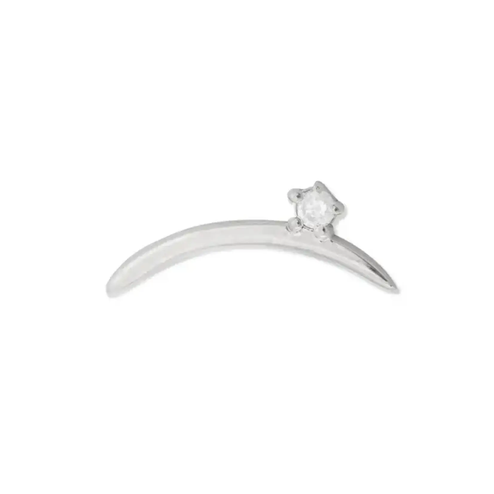 Tawapa Curve with cubic zirconia 14k white gold