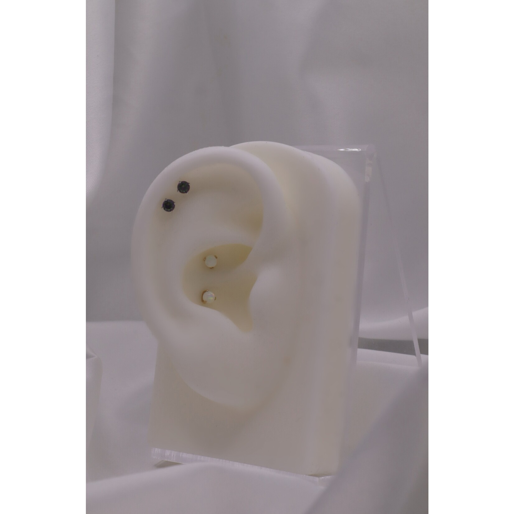 Junipurr Mystic Prong zetting 3mm mystieke topaas 14k wit goud