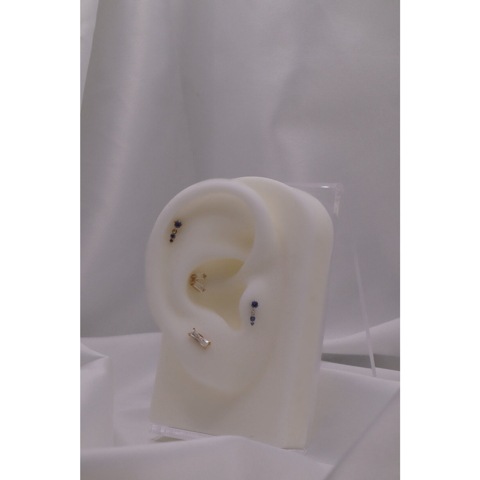 Ember High Noon with Round grey blue cubic zirconia 14k solid gold