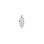 Buddha jewelry Mishka Prong 2 CZ White Gold